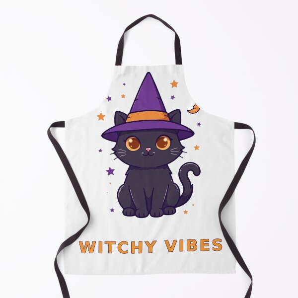 Item preview, Witchy Vibes Black Cat Halloween T-Shirt designed and sold by Wonderland Graphics.