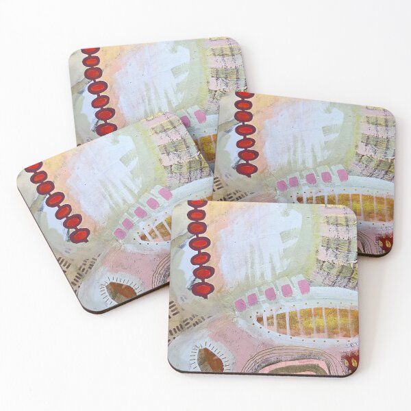 Item preview, Earthy Abstract Coral, Pink, Beige and Gold - 828 designed and sold by NathalieLeRiche.