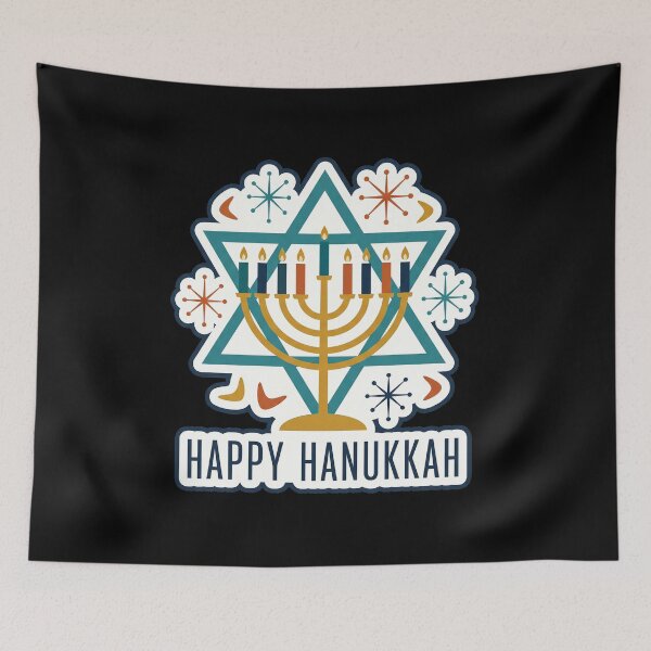 Item preview, Happy Hanukkah — Mid Century Atomic Menorah designed and sold by TheCalmEdit.