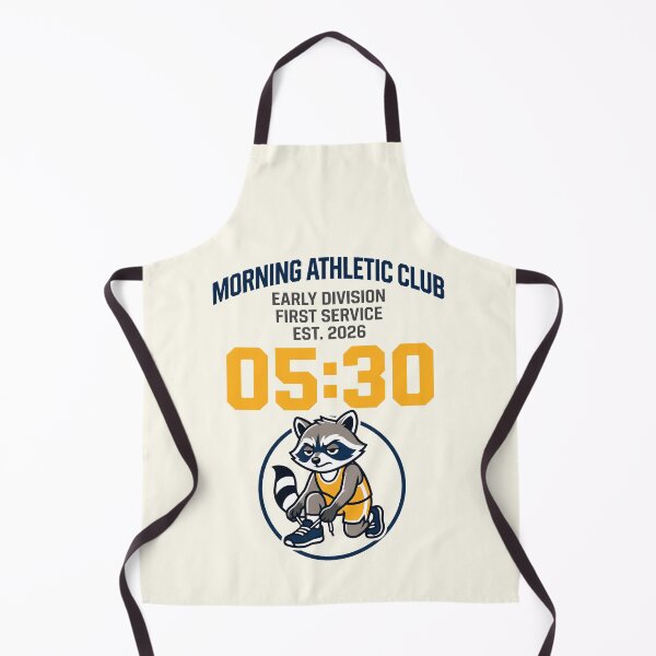 Item preview, Morning Athletic Club Early Bird 05:30 Raccoon Fitness Humor designed and sold by SplashTastic.