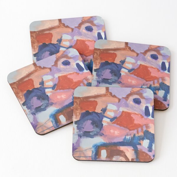 Item preview, Pastel Geometric Abstract Painting Pink, Purple, and Blue - 827 designed and sold by NathalieLeRiche.
