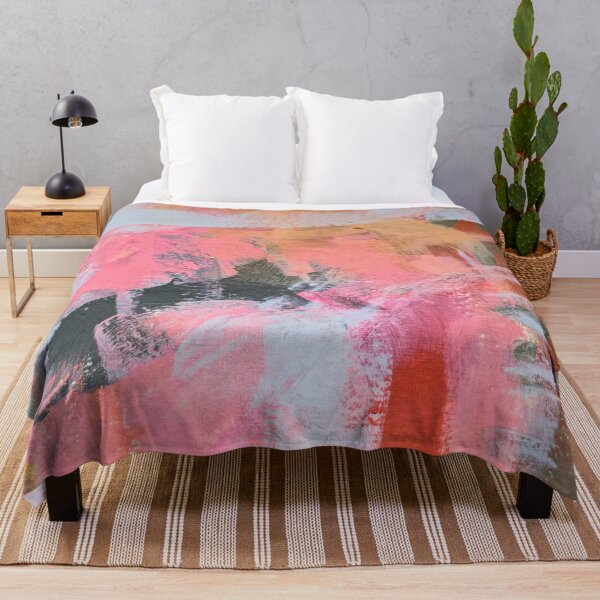 Item preview, Soft warm abstract - pinks, corals, yellows and green - 820 designed and sold by NathalieLeRiche.