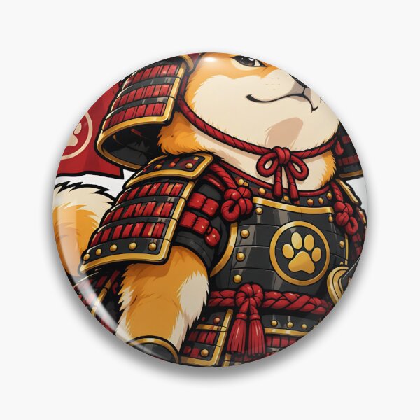 Artikelvorschau, Shiba Inu Samurai Doge Japanische Rüstung entworfen und verkauft von ValhallaHub.