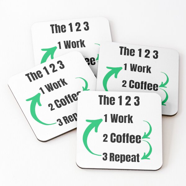 Item preview, THE 123 WORK – COFFEE – REPEAT designed and sold by Coffeefree593.
