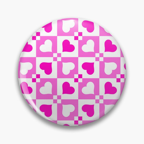 Item preview, Pink and White Heart Checkerboard Pattern designed and sold by quickkdesign.