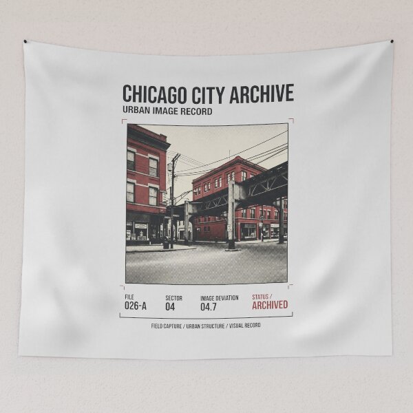 Item preview, Chicago City Archive Urban Red Brick Architecture Graphic designed and sold by SplashTastic.