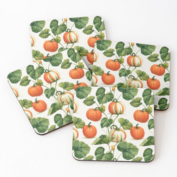 Item preview, Watercolor Pumpkins and Autumn Vines designed and sold by junkydotcom.