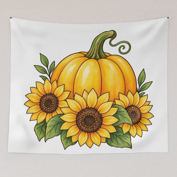 Item preview, Fall Pumpkins Sunflowers designed and sold by GraphicsClub.
