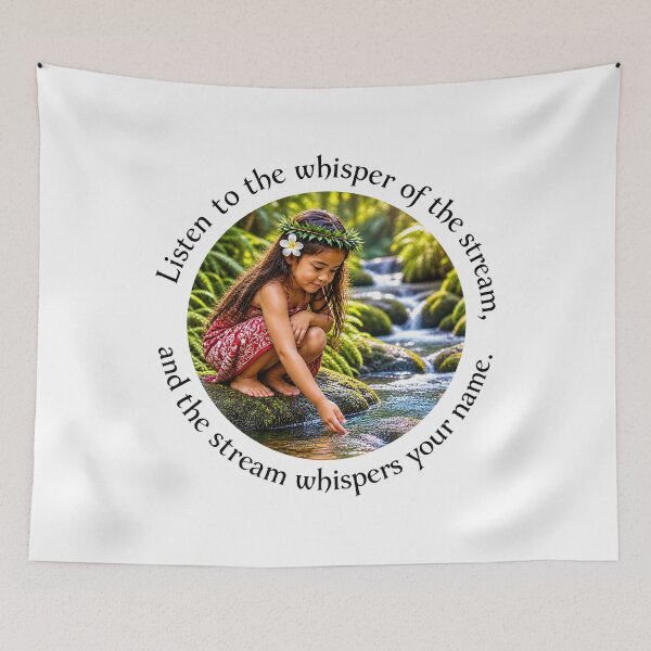 Item preview, Polynesian Nature Proverb - Listen to the whisper of the stream | Pacific Art designed and sold by ShakaLife.org.