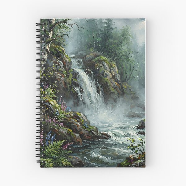 Item preview, Enchanted Forest Waterfall – Mystical Woodland River Landscape designed and sold by cr6zym1nd.