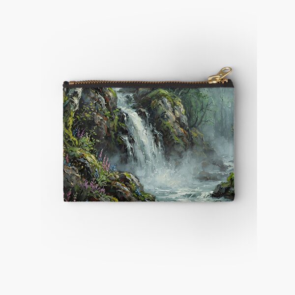 Item preview, Enchanted Forest Waterfall – Mystical Woodland River Landscape designed and sold by cr6zym1nd.