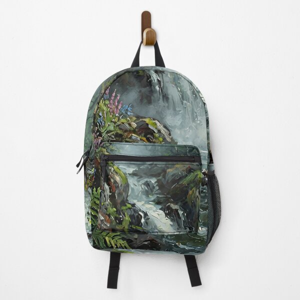 Item preview, Enchanted Forest Waterfall – Mystical Woodland River Landscape designed and sold by cr6zym1nd.