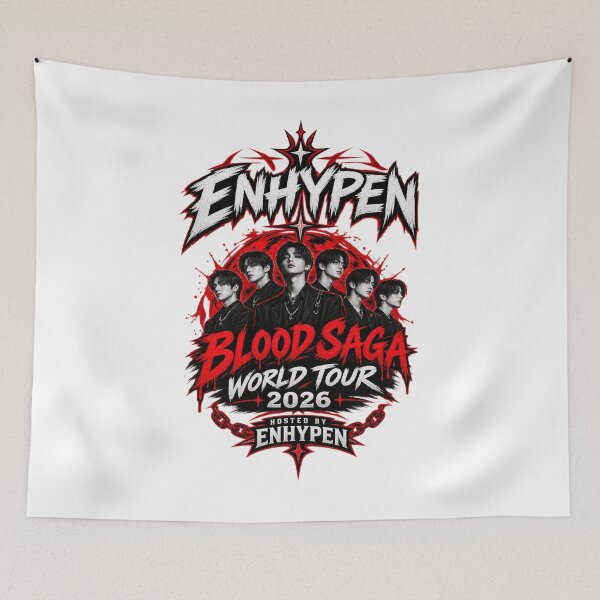 Item preview, ENHYPEN Blood Saga World Tour 2026 Gothic K-Pop Design designed and sold by treandsart.