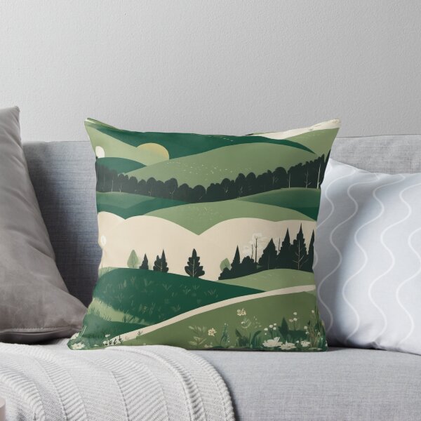 Artikelvorschau, Mondbeschienene Wiese – Boho-Landschaftsillustration entworfen und verkauft von hidamariSHOP.