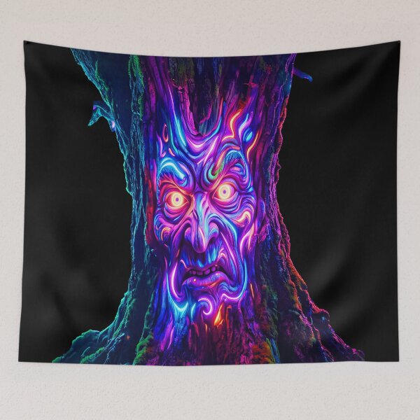 Item preview, NEON MASKED TREE designed and sold by NOIMION DIGITAL ART.