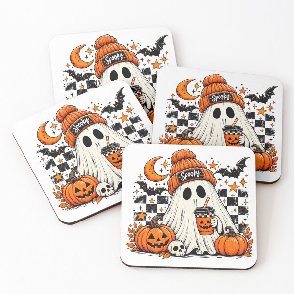 Item preview, Spooky Season, Fall Ghost Drink, Halloween Coffee Cup designed and sold by Taniyah Gomes.