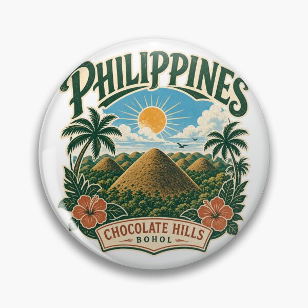 Item preview, A portrait of Chocolate Hills in the Philippines designed and sold by GoodPlaceToShop.
