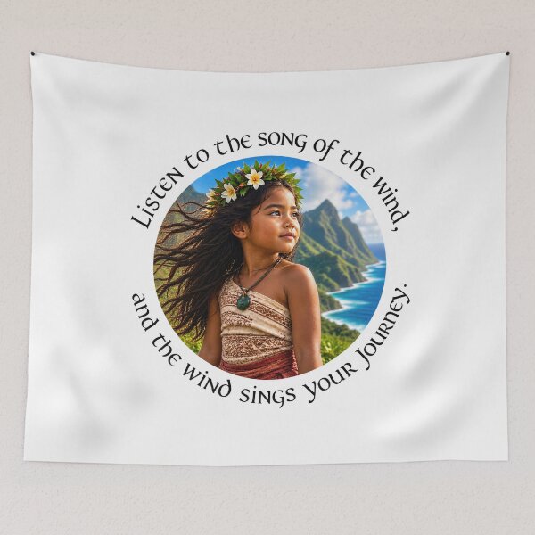 Item preview, Polynesian Nature Proverb - Listen to the song of the wind | Pacific Art designed and sold by ShakaLife.org.