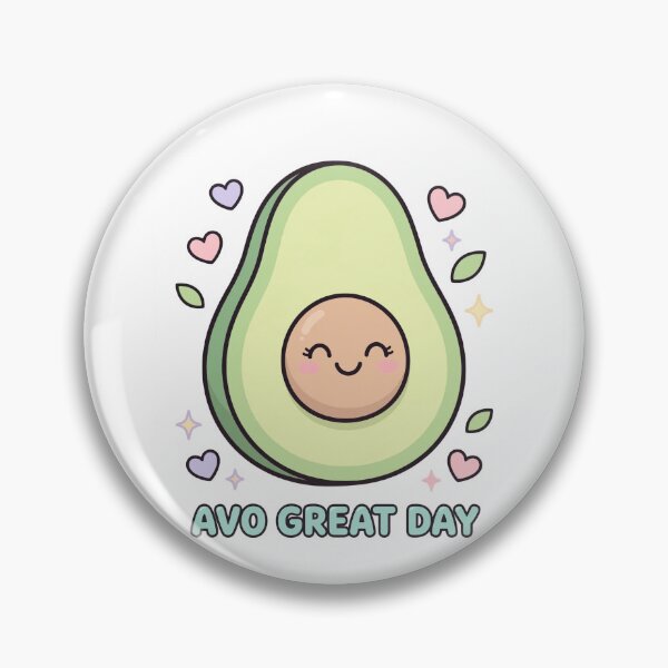 Item preview, Avo Great Day - Kawaii Avocado Food Pun designed and sold by Visual Dept..
