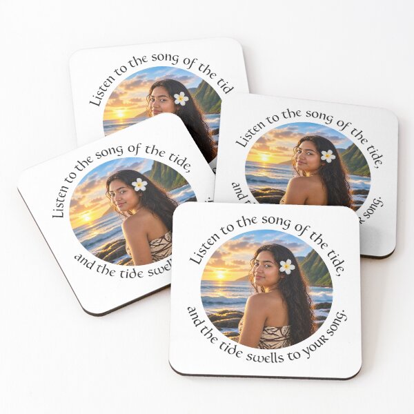 Item preview, Polynesian Nature Proverb - Listen to the song of the tide | Pacific Art designed and sold by ShakaLife.org.