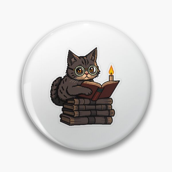 Item preview, Dark Academia Reading Cat designed and sold by One More Run.