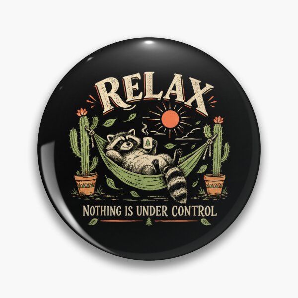 Item preview, Relax Raccoon in a Hammock With Coffee designed and sold by VioletNance.