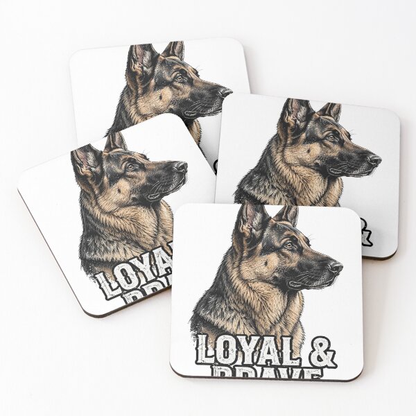 Item preview, Loyal and Brave German Shepherd T-Shirt | Dog Owner Gift designed and sold by Wonderland Graphics.