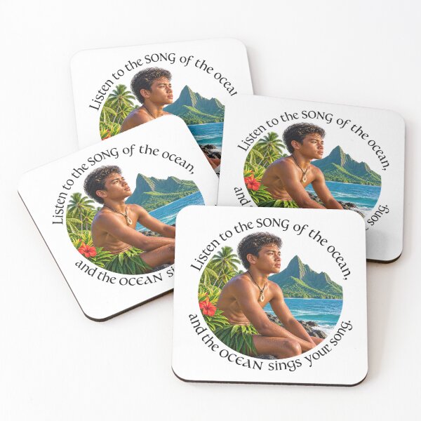 Item preview, Polynesian Nature Proverb - Listen to the song of the ocean | Pacific Art designed and sold by ShakaLife.org.