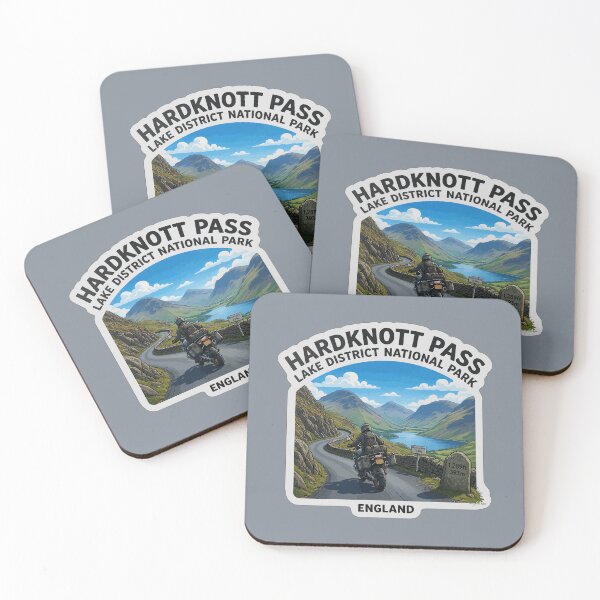 Item preview, Hardknott Pass England Lake District Motorcycle Sticker TShirt 06 designed and sold by OuterShellUK.