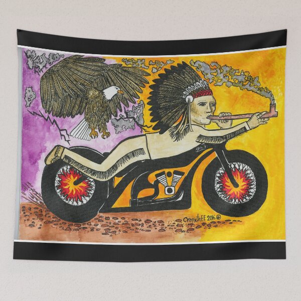 Item preview, Chief Peace pipe Biker designed and sold by crosseta.