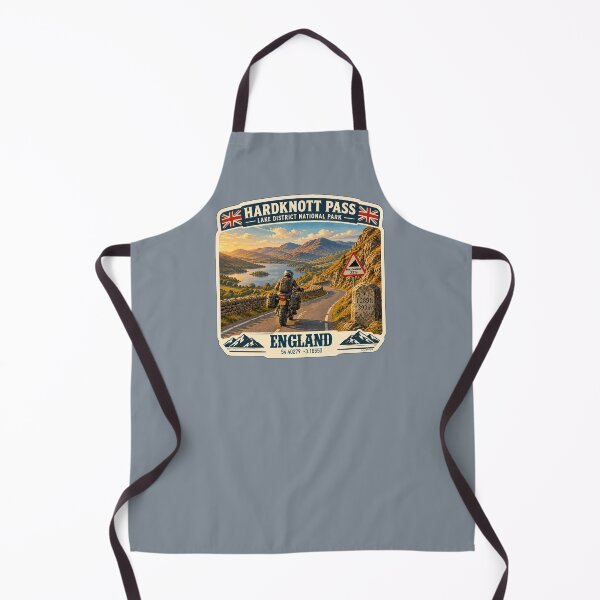 Item preview, Hardknott Pass England Lake District Motorcycle Sticker TShirt 07 designed and sold by OuterShellUK.