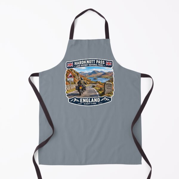 Item preview, Hardknott Pass England Lake District Motorcycle Sticker TShirt 08 designed and sold by OuterShellUK.