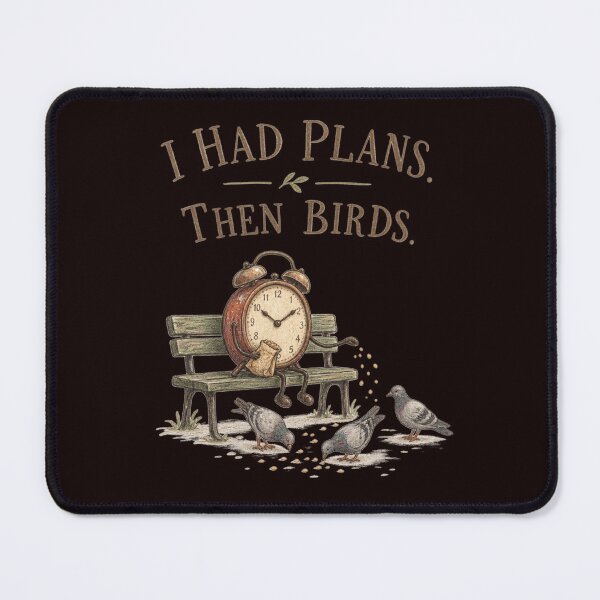 Item preview, I Had Plans Then Birds – Funny Vintage Alarm Clock Feeding Pigeons designed and sold by Tadeusz1.