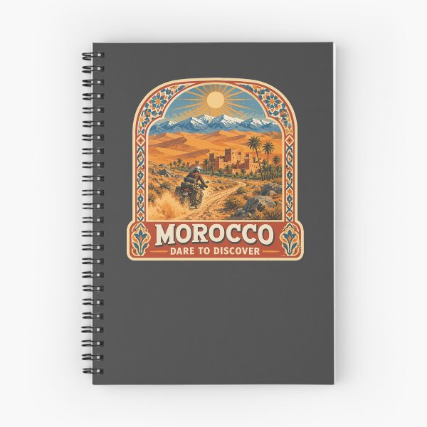 Item preview, MOROCCO Maroc Moroccan Motorcycle Sticker TShirt 04 designed and sold by OuterShellUK.