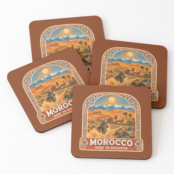 Item preview, MOROCCO Maroc Moroccan Motorcycle Sticker TShirt 04 designed and sold by OuterShellUK.