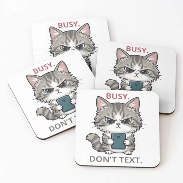 Item preview, Busy Don't Text - Funny Grumpy Cat KAM KAM designed and sold by PetalsPaws.