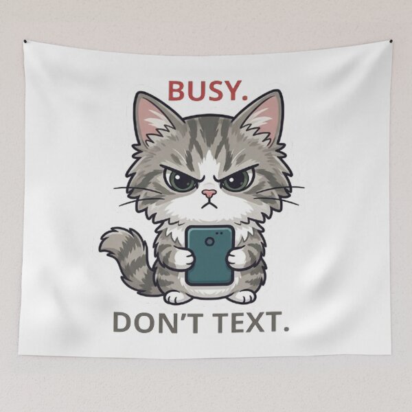 Item preview, Busy Don't Text - Funny Grumpy Cat KAM KAM designed and sold by PetalsPaws.