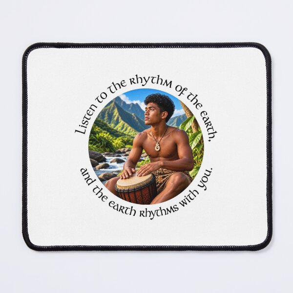 Item preview, Polynesian Nature Proverb - Listen to the rhythm of the earth | Pacific Art designed and sold by ShakaLife.org.
