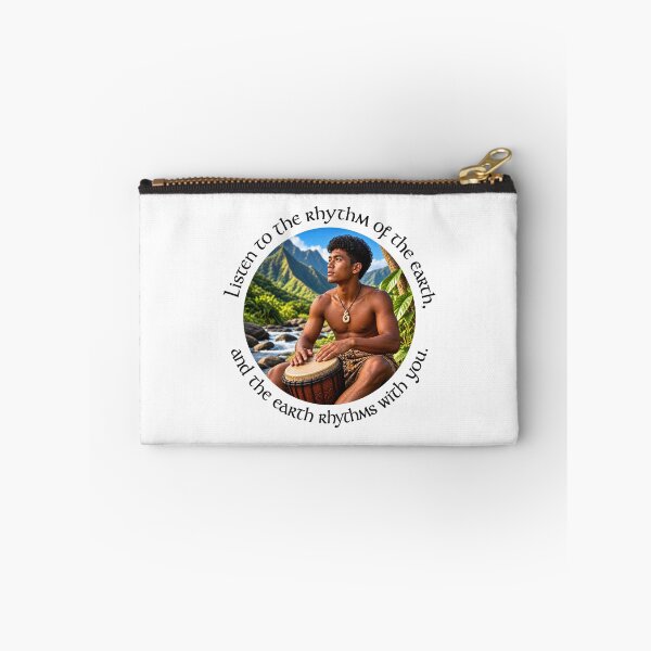 Item preview,  Polynesian Nature Proverb - Listen to the rhythm of the earth | Pacific Art designed and sold by ShakaLife.org.