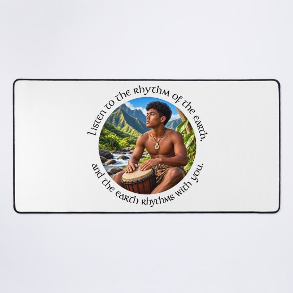 Item preview, Polynesian Nature Proverb - Listen to the rhythm of the earth | Pacific Art designed and sold by ShakaLife.org.