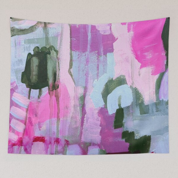 Item preview, Vibrant Expressive Abstract Painting  Pink, Magenta, Green - 822 designed and sold by NathalieLeRiche.