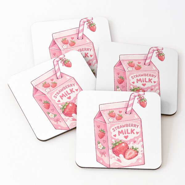 Item preview, Strawberry Milk Cute Aesthetic  designed and sold by Kiralemon.