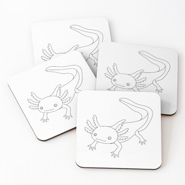 Item preview, Minimalist Axolotl Line Art Aquatic Poster designed and sold by Coco Zone .