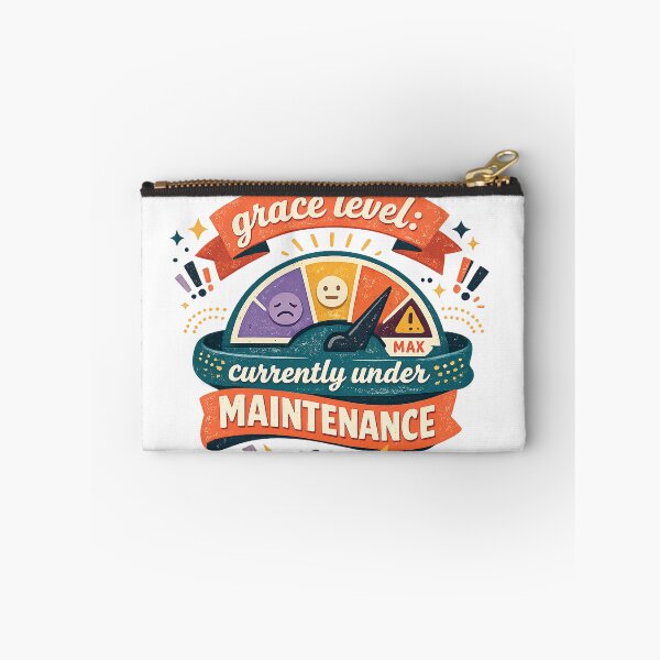 Item preview, Grace Level Currently Under Maintenance Funny Stress Humor Retro Quote designed and sold by inkoutninja.