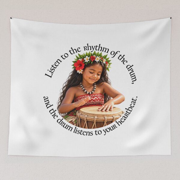 Item preview, Polynesian Culture Proverb - Listen to the rhythm of the drum | Pacific Art designed and sold by ShakaLife.org.