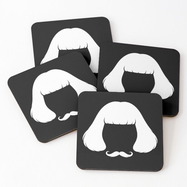 Item preview, Weird Hair & Handlebar Mustache Meme Silhouette designed and sold by mnkyride.