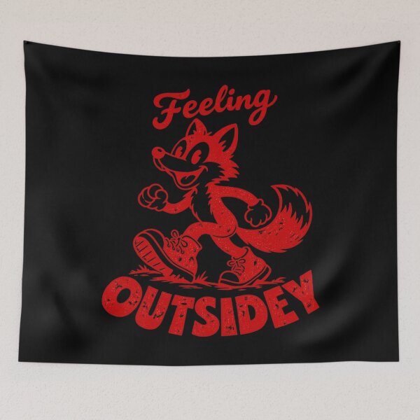 Item preview, Feeling Outsidey Vintage Cartoon Walking Fox Nature Lover designed and sold by DreamPetal.