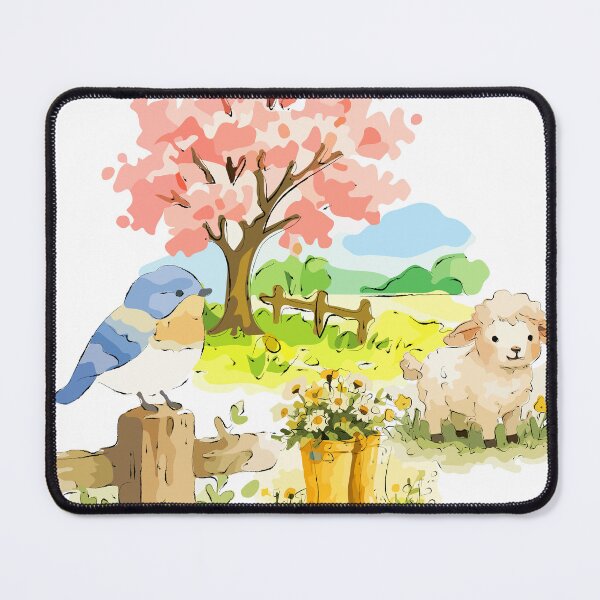 Item preview, Cute Spring Farmstead Watercolor sketch designed and sold by maewjpho.