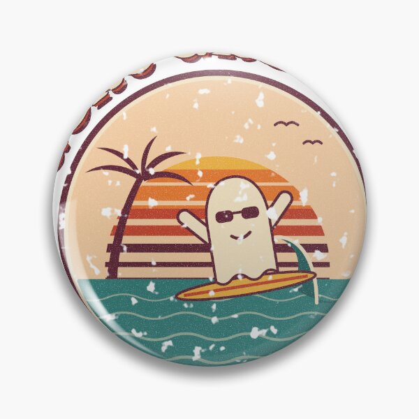 Item preview, Gone Ghostin Retro Sunset Halloween Surf Ghost designed and sold by somebasic.
