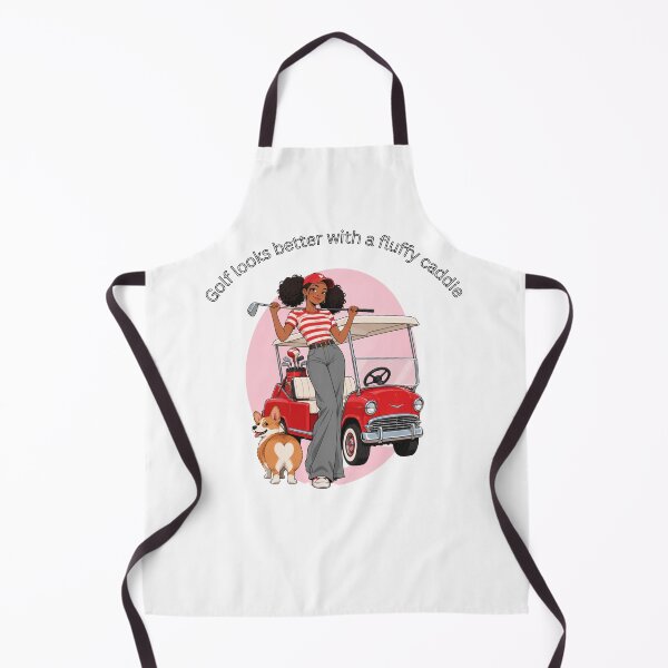 Item preview, Cute Girl Golfer and Fluffy Corgi designed and sold by Huy Vo Hand-Drawn Art.